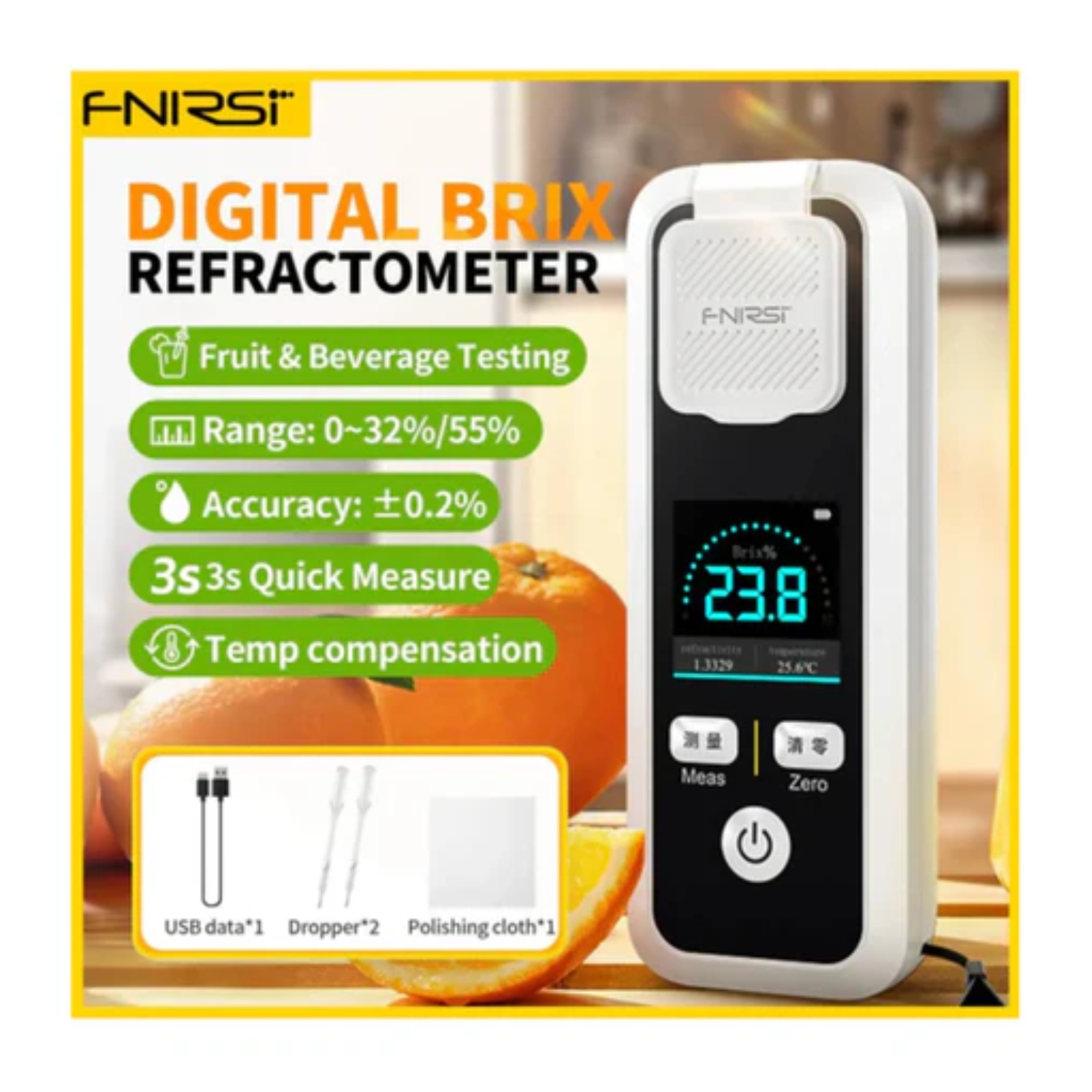 FNIRSI JBM-10 Brix Meter for Juice Production