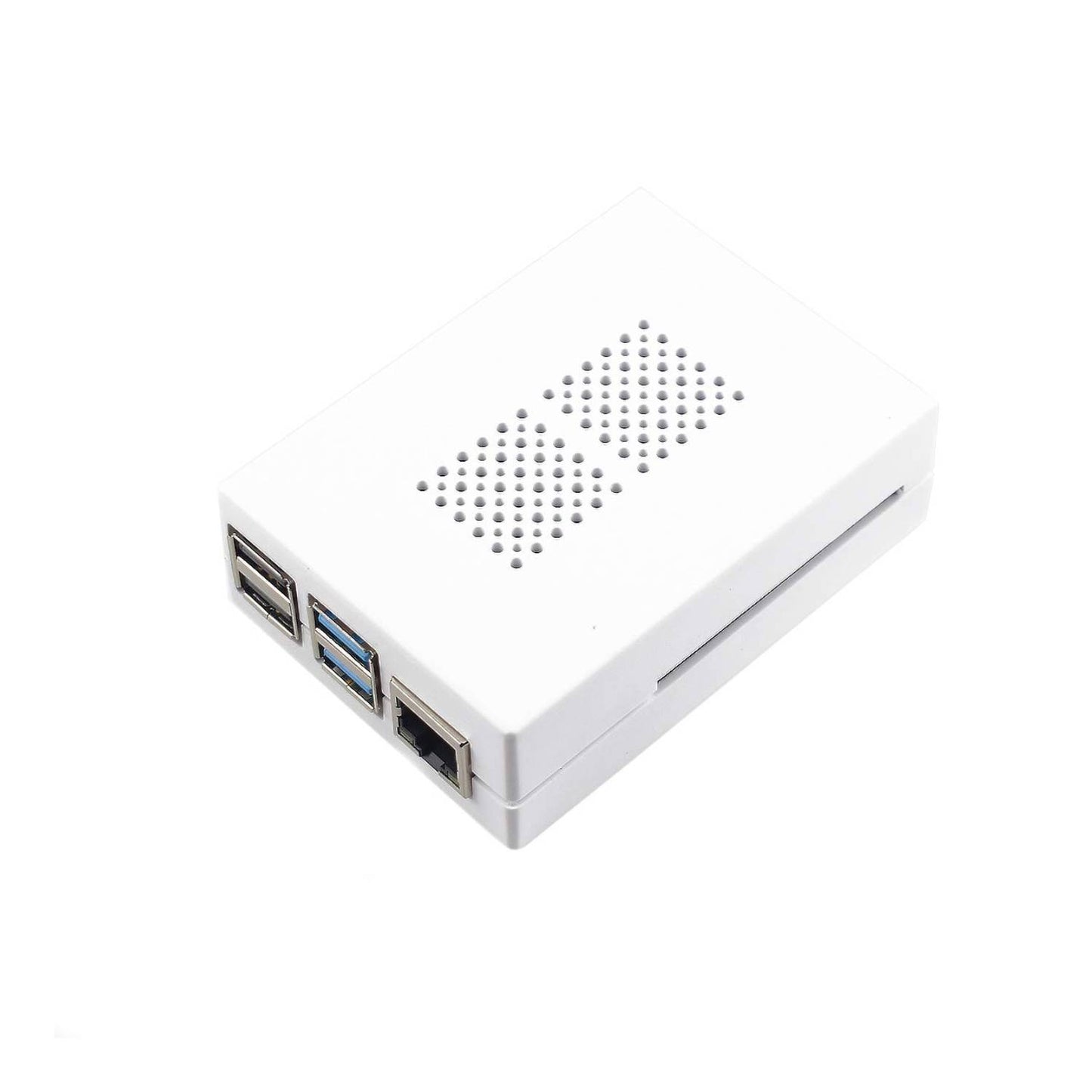 Raspberry Pi 4 ABS Case Raspberry Pi 4 Model B ABS Case Firm dust Resistance with Dual Fan 1GB 2GB 4GB 8GB (White) - RS2662