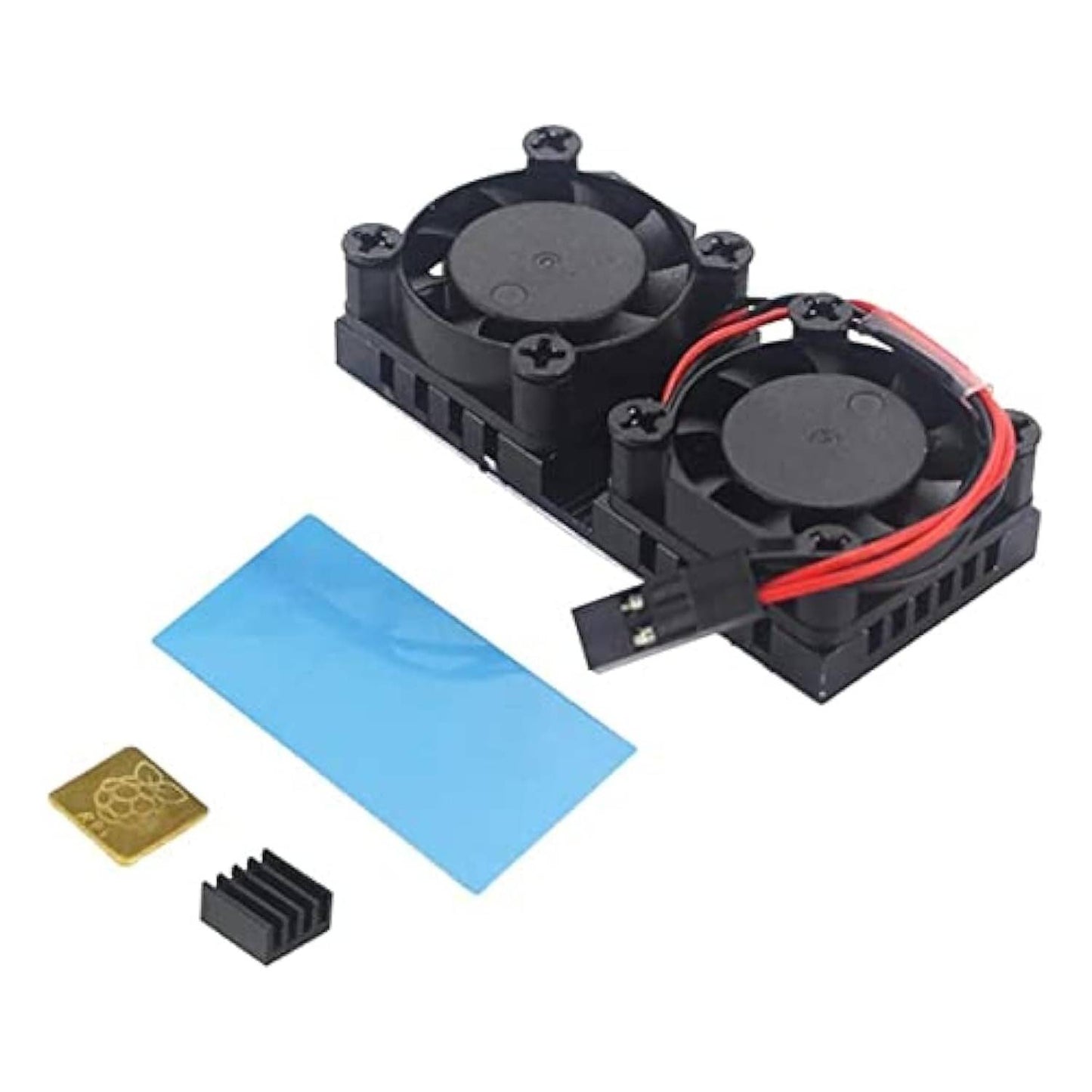 Raspberry Pi 4 Dual Fan Pi 4 Dual Fan Heatsink Cooling System Double Cooling Fan Cooler Radiator Suitable For Raspberry - RS2329
