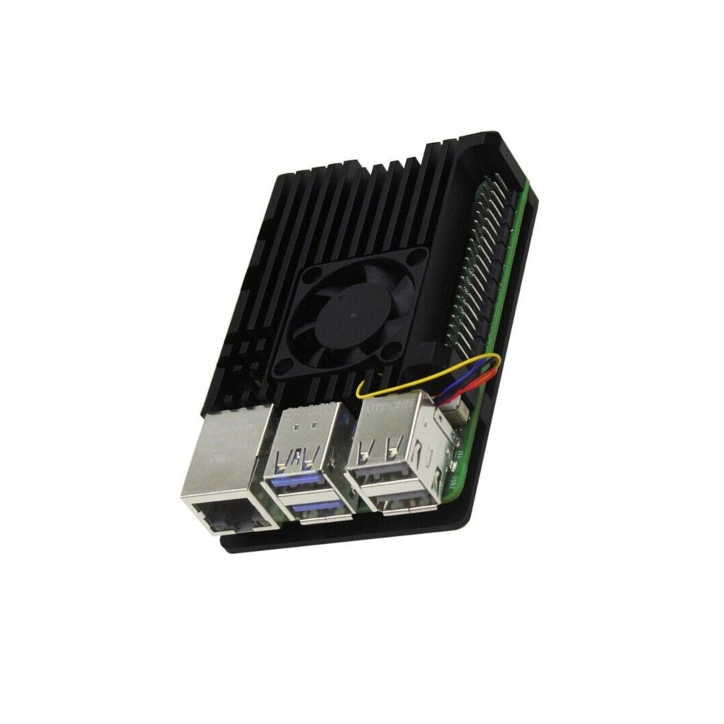 Raspberry Pi 5 cooling case with fan