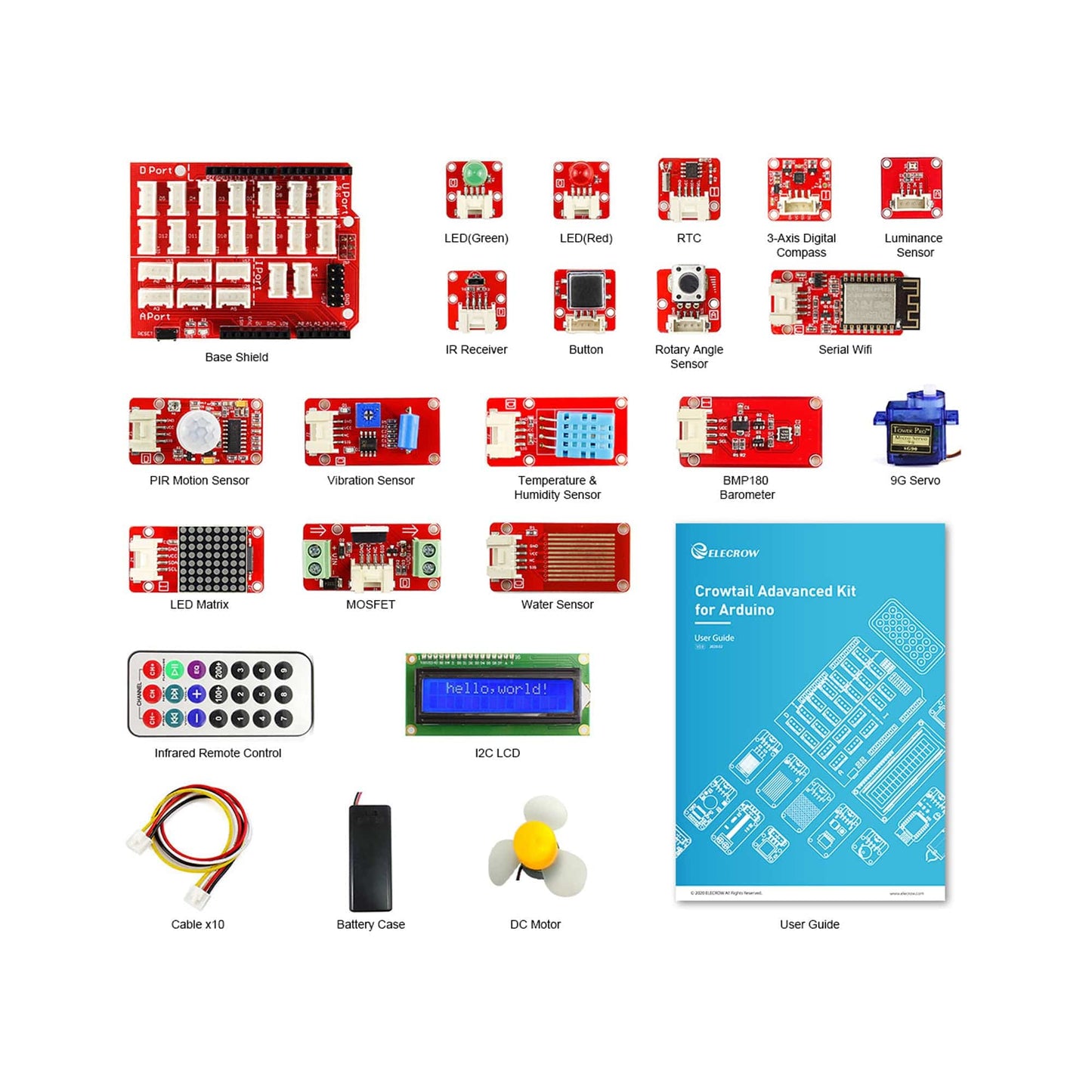 Crowtail Advanced Kit for Arduino V2.0 Programming Leaning