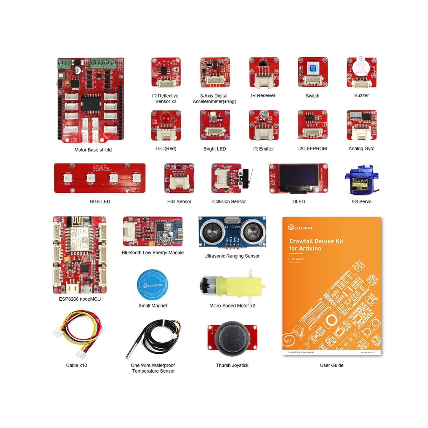 Crowtail-Deluxe Kit for Arduino with 20 Module Sensors