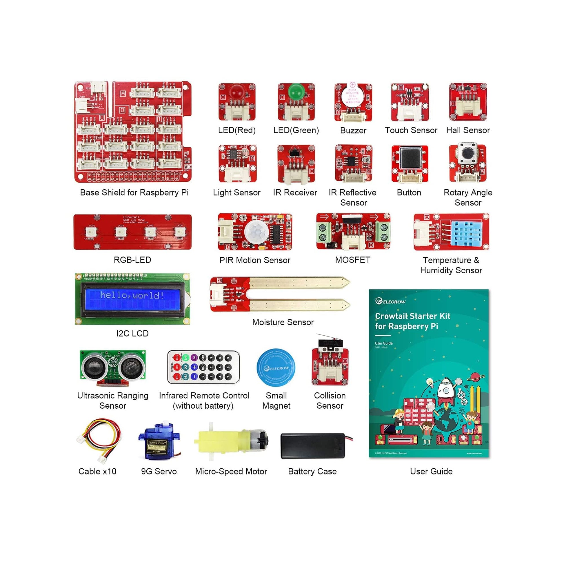 Crowtail Starter Kit for Raspberry Pi Programming Learning