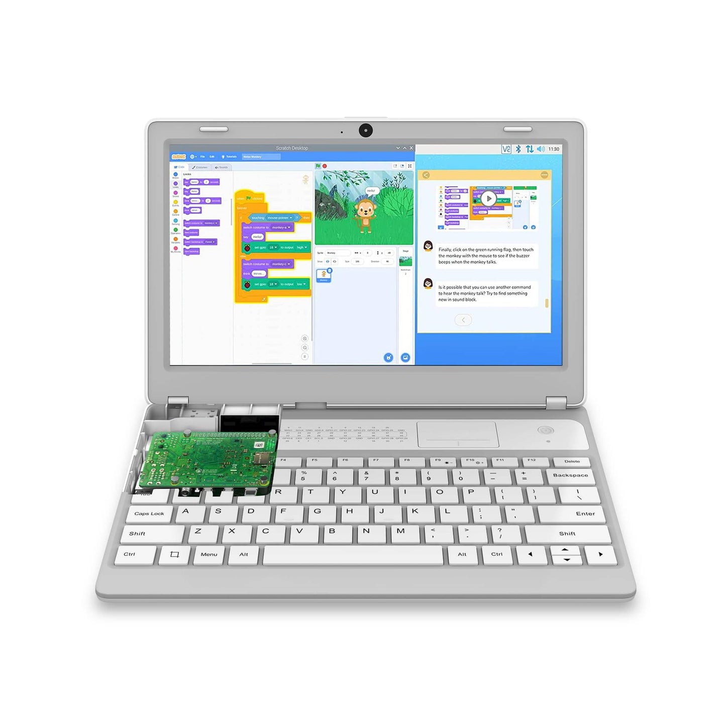 CrowPi L - Real Raspberry Pi Laptop for Learning Programming