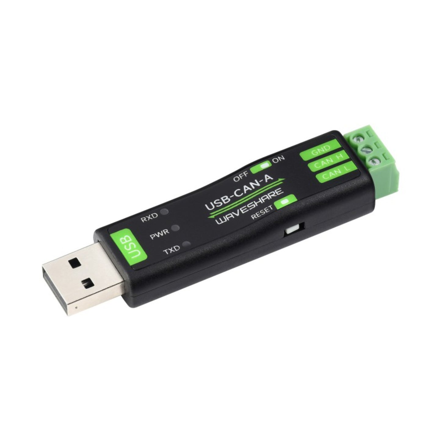 Waveshare USB To CAN Adapter Model A STM32 CAN Adapter Multi-System Compatible USB To CAN Adapter CAN Baud Rate 5kbps~1Mbps Is Configurable, Support Windows XP/7/8/10/11 and Linux Systems - RS8324