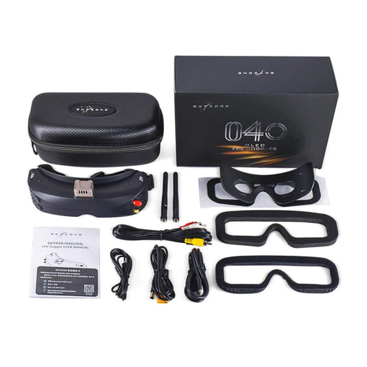 Skyzone SKY04X PRO Goggles FPV Goggles OLED 5.8G 48CH Steadyview Receiver 1920X1080 HD DVR Head Tracker for RC Airplane Racing Drone High-Resolution FPV Goggles - RS7268