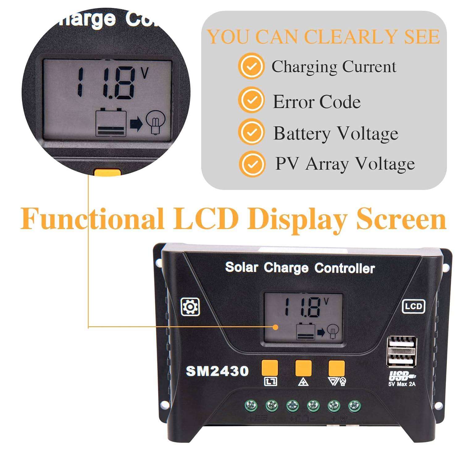 12V/24V Auto-Sensing Photovoltaic Regulator