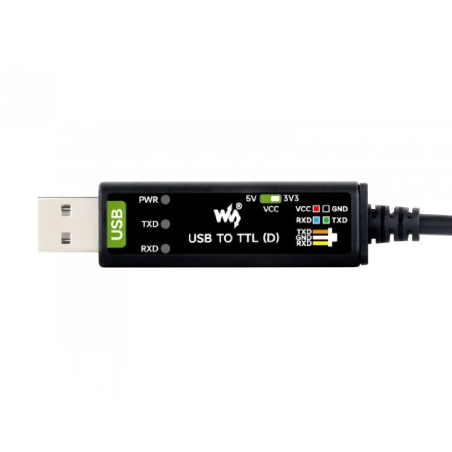 Waveshare USB to Serial Cable TTL Level – Industrial Grade, FTDI Chip Based