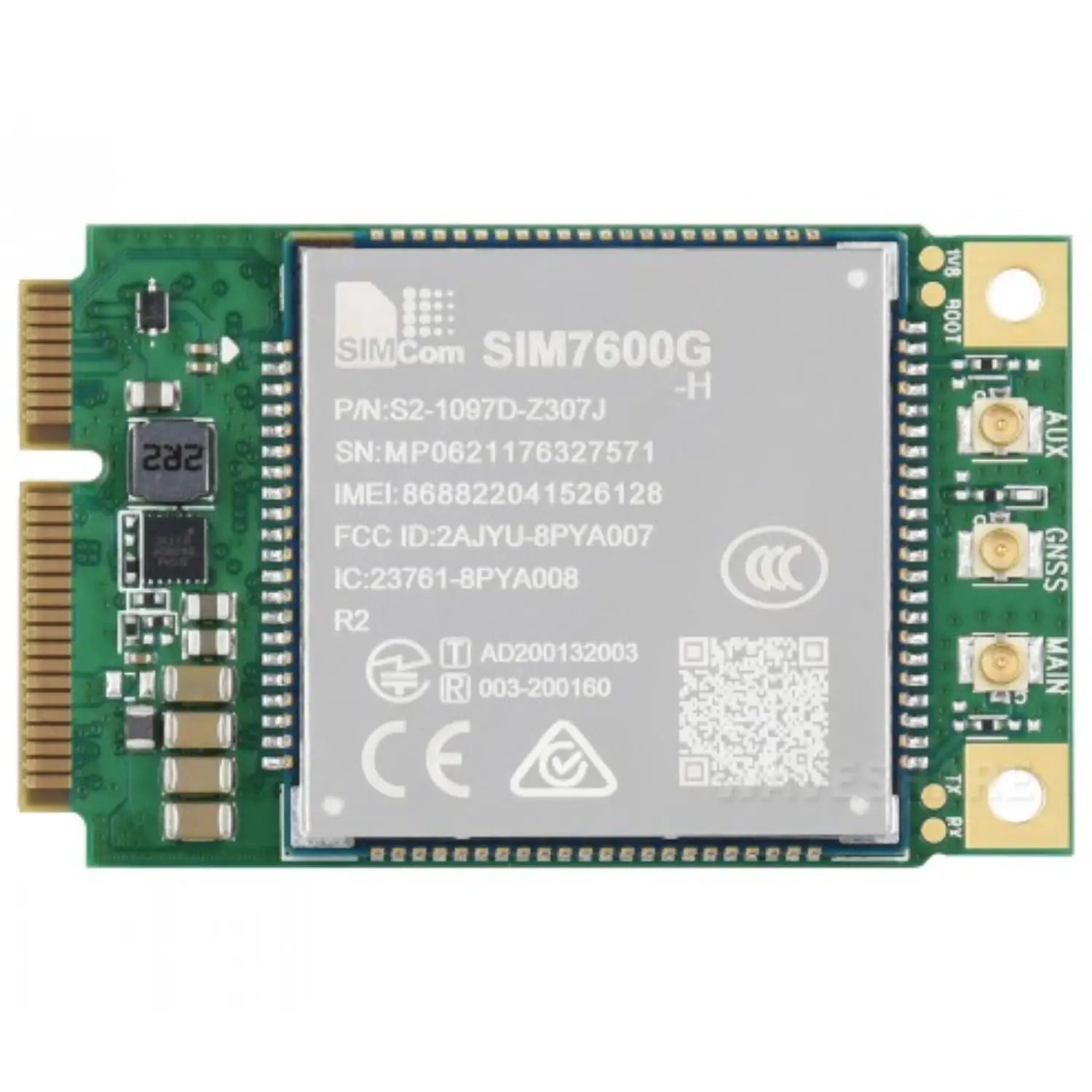 Waveshare SIM7600G-H-PCIE SIMCom Originele 4G LTE Cat-4 Module Waveshare SIM7600G-H-PCIE SIMCom Originele 4G LTE Cat-4 Module