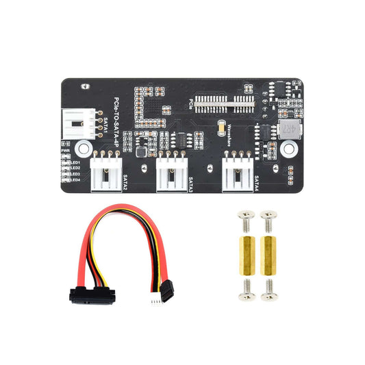 Waveshare PCIe to 4-Port SATA 3.0 Expander Card with 6Gbps
