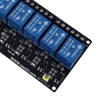 REES52 5V 8 Channel Relay Module with Optocoupler