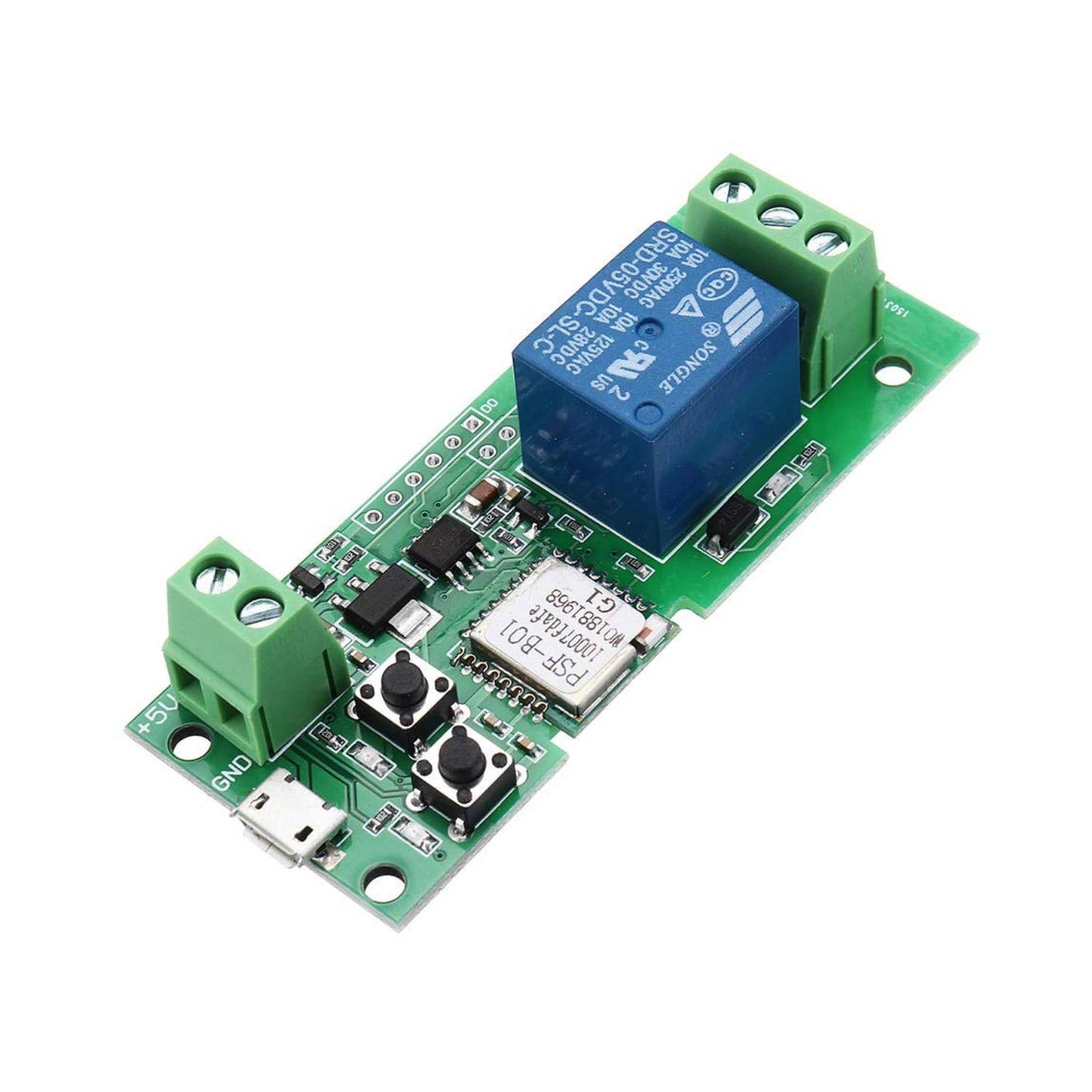 WiFi Wireless Smart Relay Module Smart Home 5V 5V/12V WiFi Switch Module Ba Applied to Access Control, Turn on PC, Garage Door - RS1821