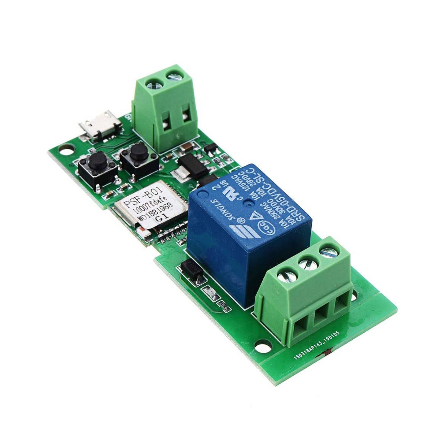 WiFi Wireless Smart Relay Module Smart Home 5V 5V/12V WiFi Switch Module Ba Applied to Access Control, Turn on PC, Garage Door - RS1821