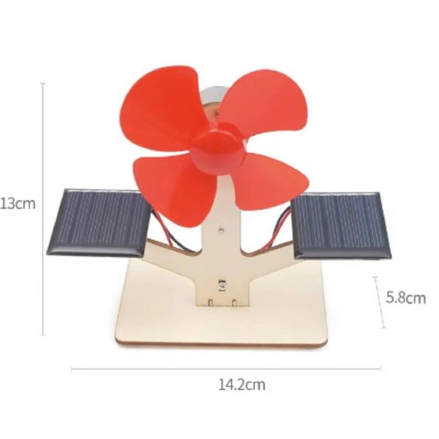 Wooden Solar Powered Mini Fan STEM Kit DIY Solar-Powered Mini Fan Kit DIY Solar Fan Kit For Science Education Hands-On Solar Power Learning Kit Build Your Own Solar Powered Fan - RS6288