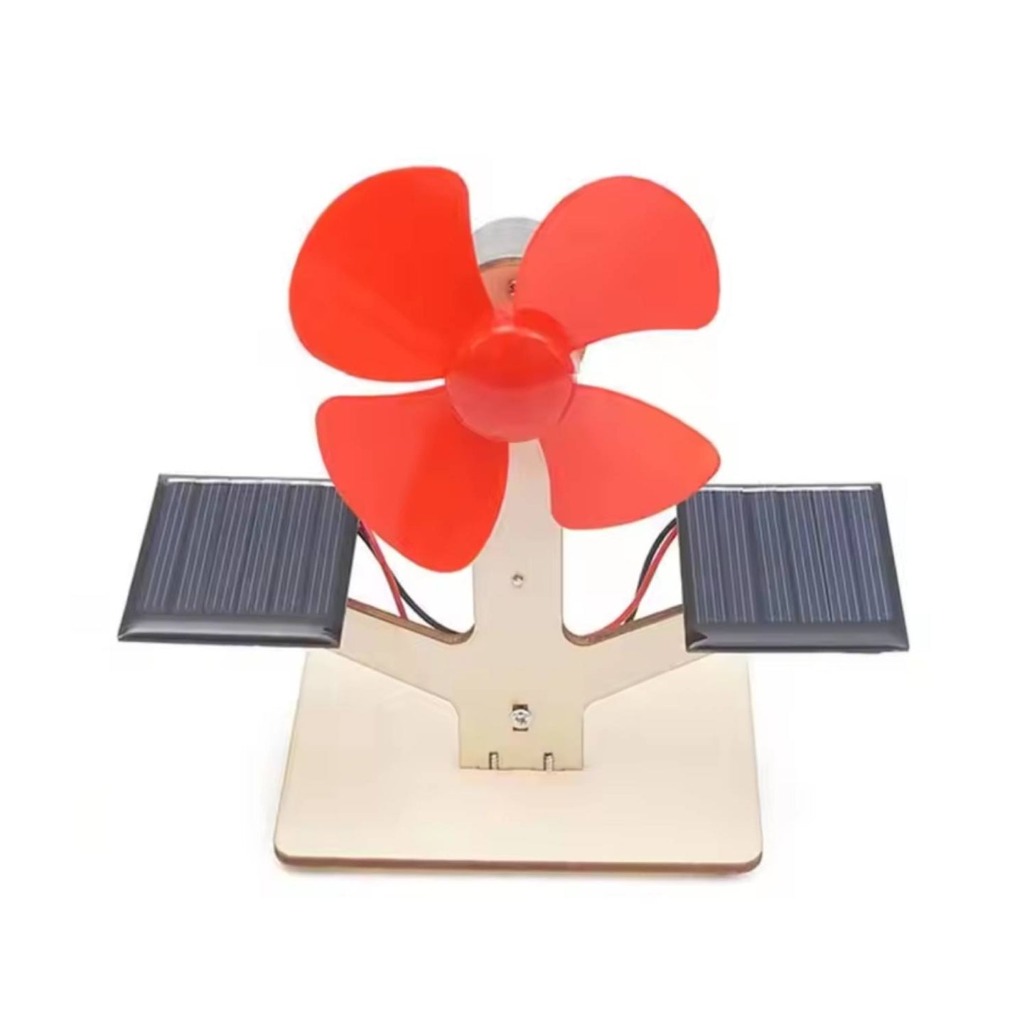 Wooden Solar Powered Mini Fan STEM Kit DIY Solar-Powered Mini Fan Kit DIY Solar Fan Kit For Science Education Hands-On Solar Power Learning Kit Build Your Own Solar Powered Fan - RS6288