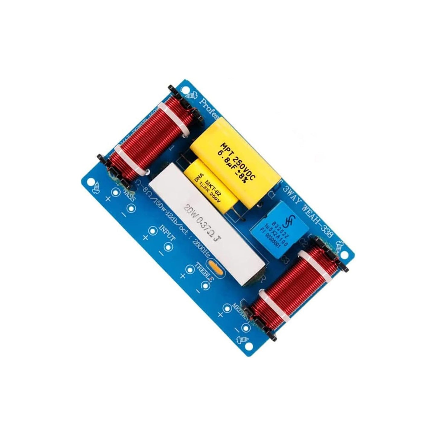 120W Audio Frequency Divider Speaker 3 Way Audio Frequency Divider Loudspeaker 3 Unit Crossover Filters for Speakers - RS2572