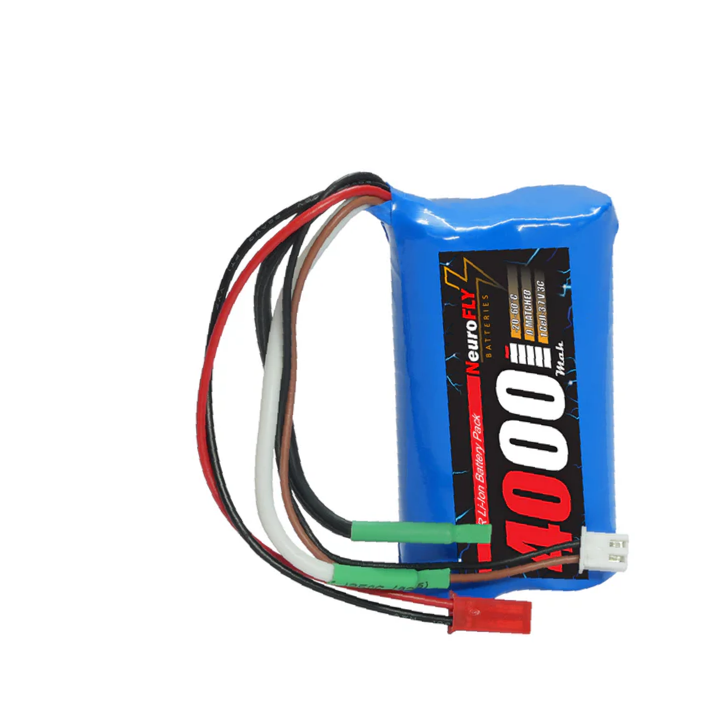 NeuroFLY 3.7V 4000mAh Li-Ion Rechargeable Battery Pack - High Capacity, 3C 1S2P Lithium-Ion Power