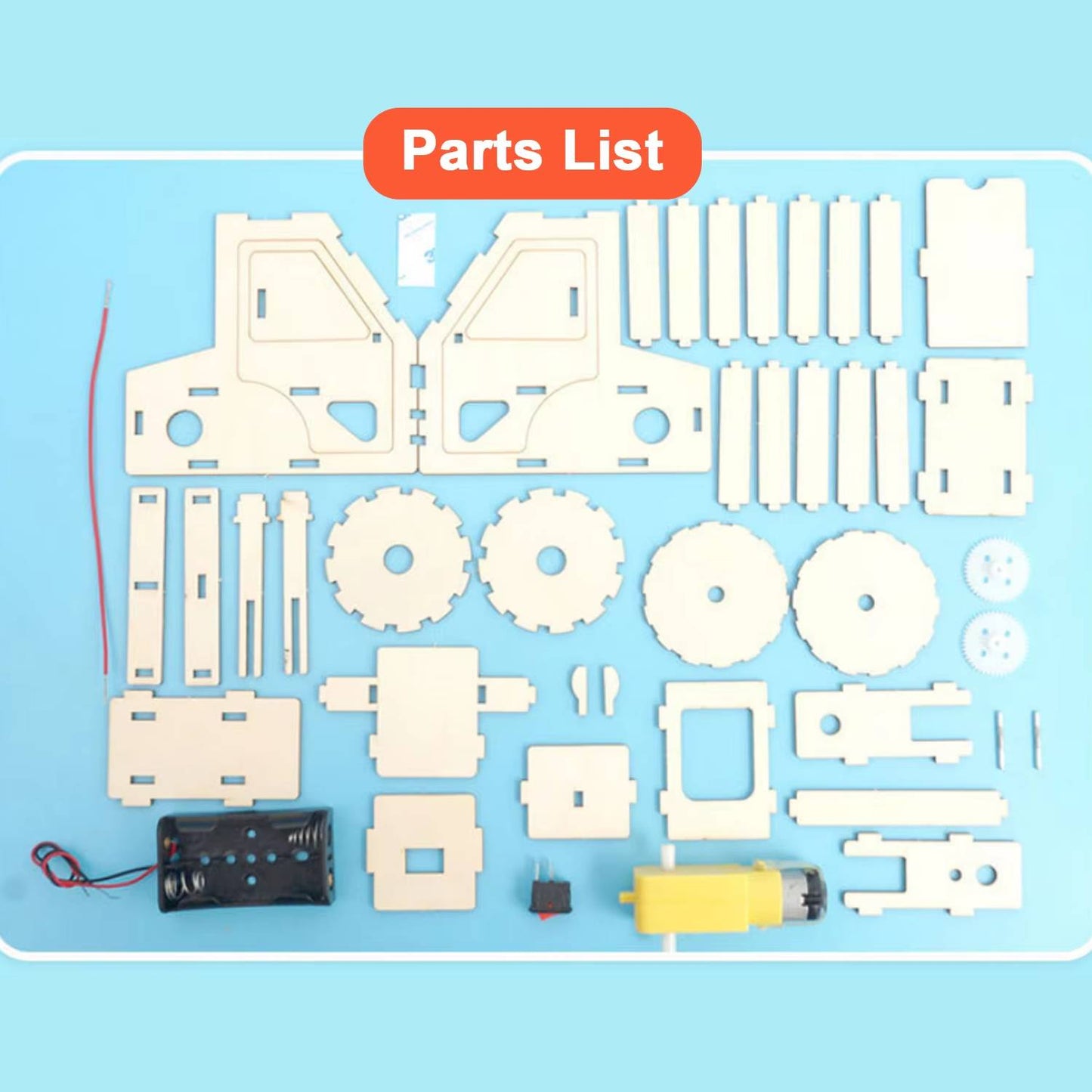Electric Road Roller STEM Kit Robot Construction Sets Electric Educational STEM Toy Montessori Kids DIY Wooden Road Roller Science Engineering Construction Wood Kits Kids Creative Educational Project School Toy - RS6319