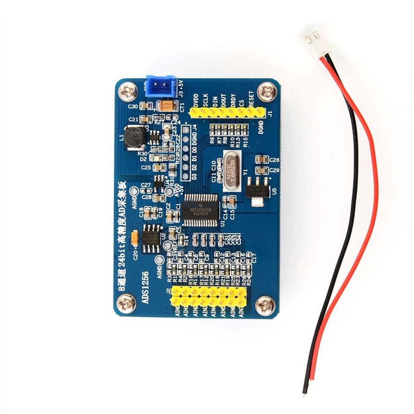 ADS1256 24-bit ADC AD Module 8 Channel AD Acquisition Module High-Precision 24-bit ADC Data Acquisition Card For Industrial Applications Signal Conditioning and Data Acquisition Module - RS5964