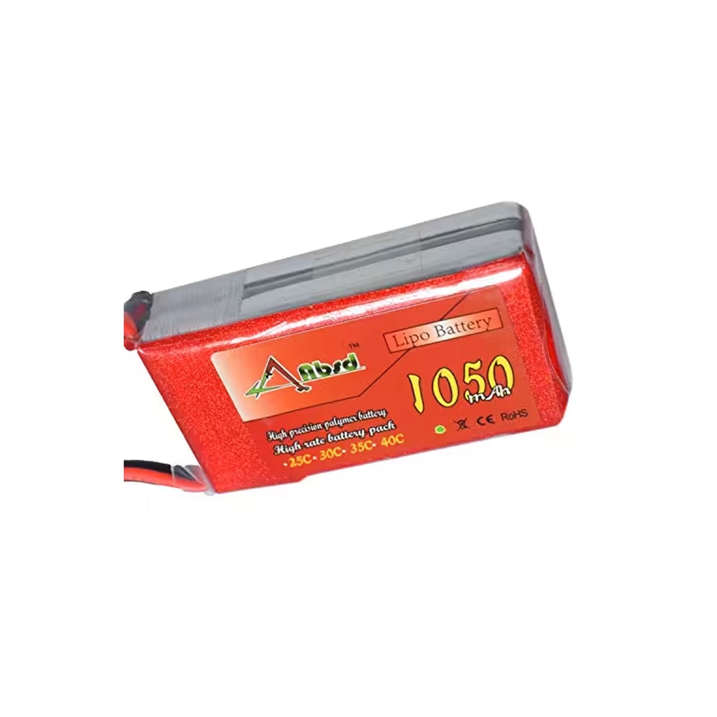 1050mAh Lipo Battery Rechargeable Lithium Polymer Battery 3.7V 1050mAh Lithium Polymer Battery Lightweight Lipo Battery for Electronics Projects High-Performance Rechargeable Battery 1050mAh- RS2345