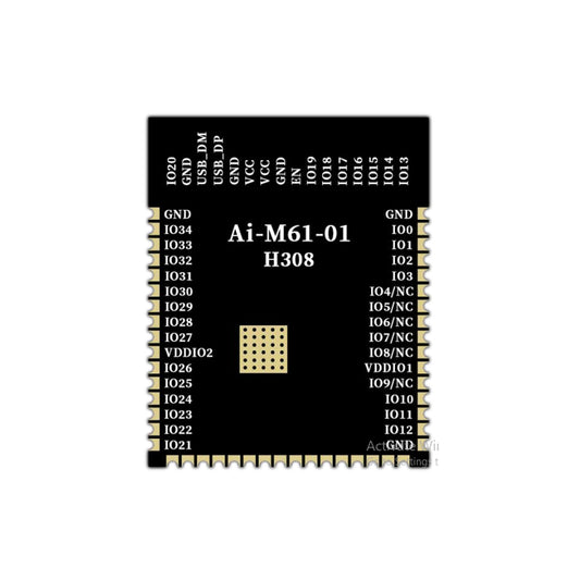Ai-thinker AI-M61-01 Wi-Fi 6 Module BLE 5.3 Module High-Performance Wi-Fi And BLE Module For Industrial IoT Arduino-compatible Wi-Fi and BLE Module With Rich Peripheral Interfaces- RS5701