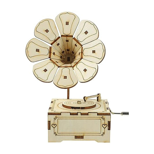 DIY Gramophone Box STEM Kit Music Box 3D Wooden DIY