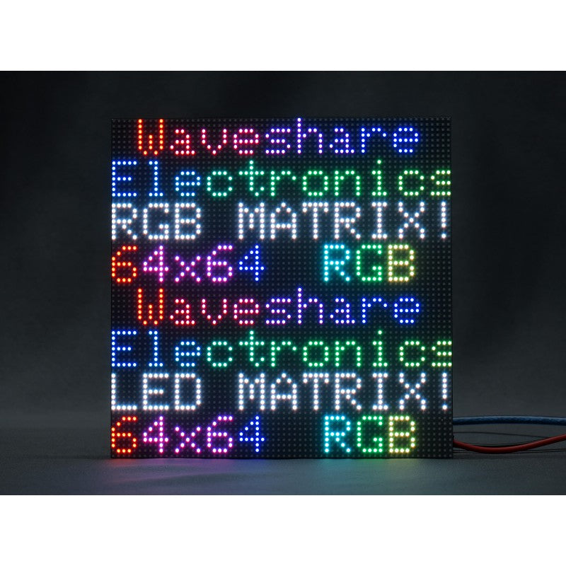Waveshare 64x64 RGB Full-Color LED Matrix Panel 3mm Pixel Pitch Full-Color Display With Adjustable Brightness For Microcontrollers - RS8500