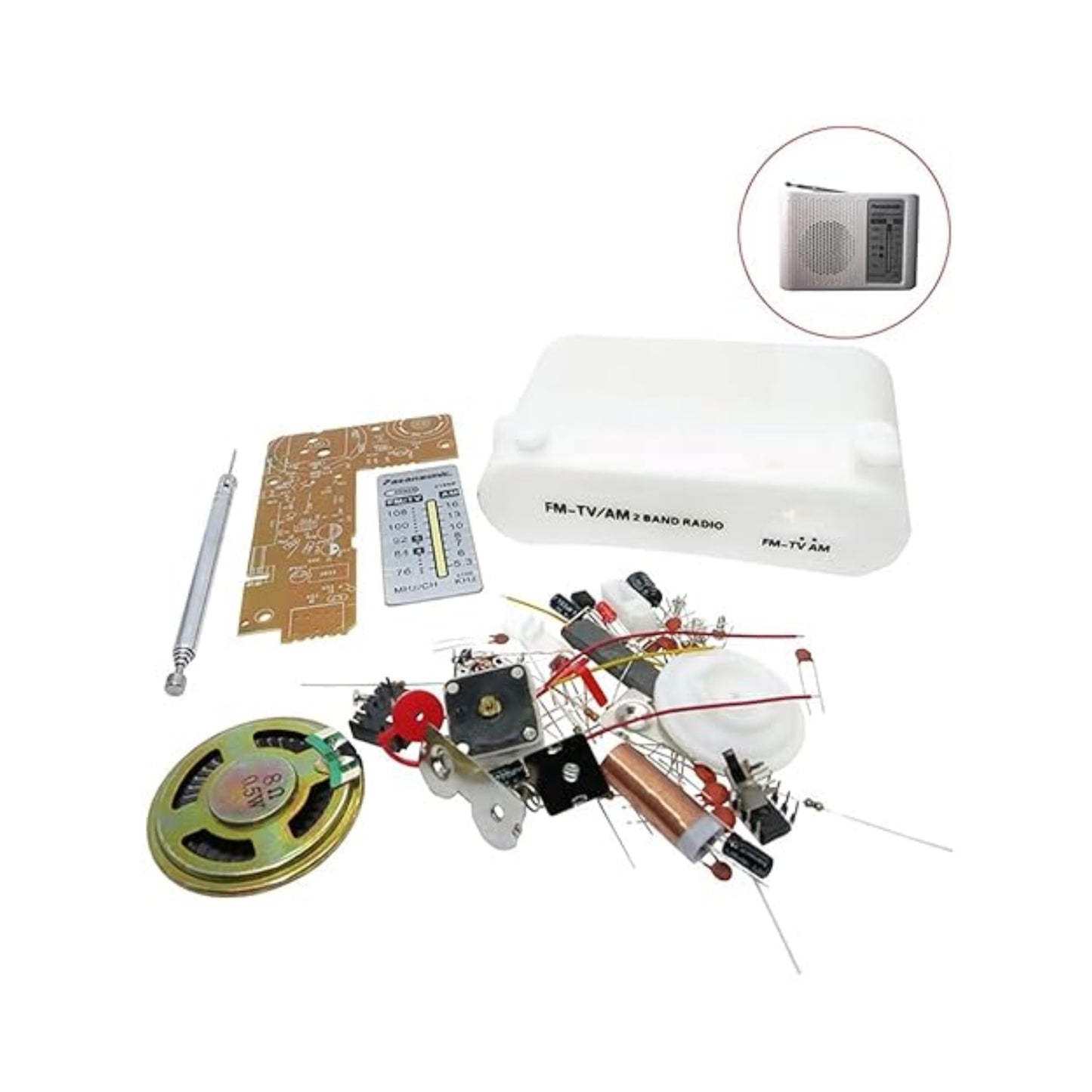 CF210SP Stereo Radio Assembly Kit DIY AM/FM Radio Build Your Own Radio Hands-On Electronics Project For Beginners - RS4490