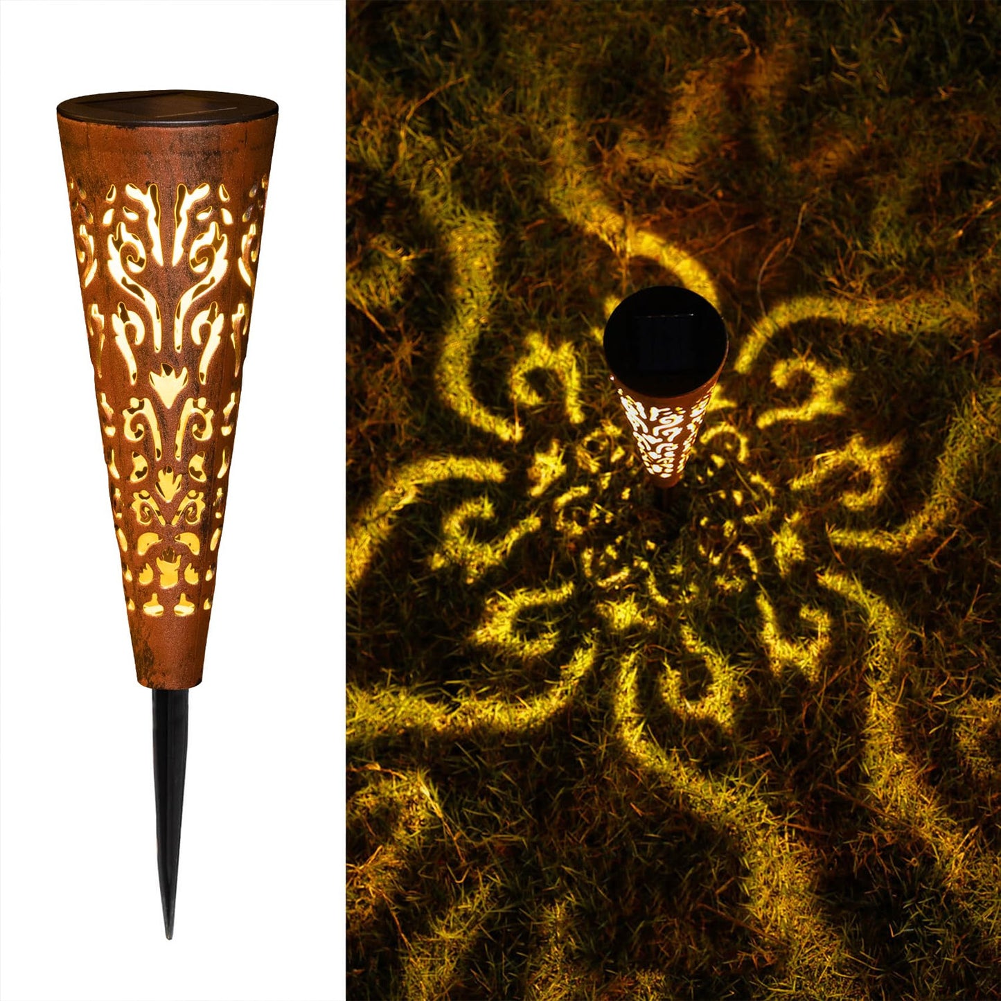 Solar Garden Lights Decorative Outdoor Solar Garden Lights Solar Lights Outdoor Waterproof IP65 Solar Pathway Lights Solar Powered Landscape Backyard Lawn Decor Lighting Stakes 15 Lumen Solar Lights - RS5859