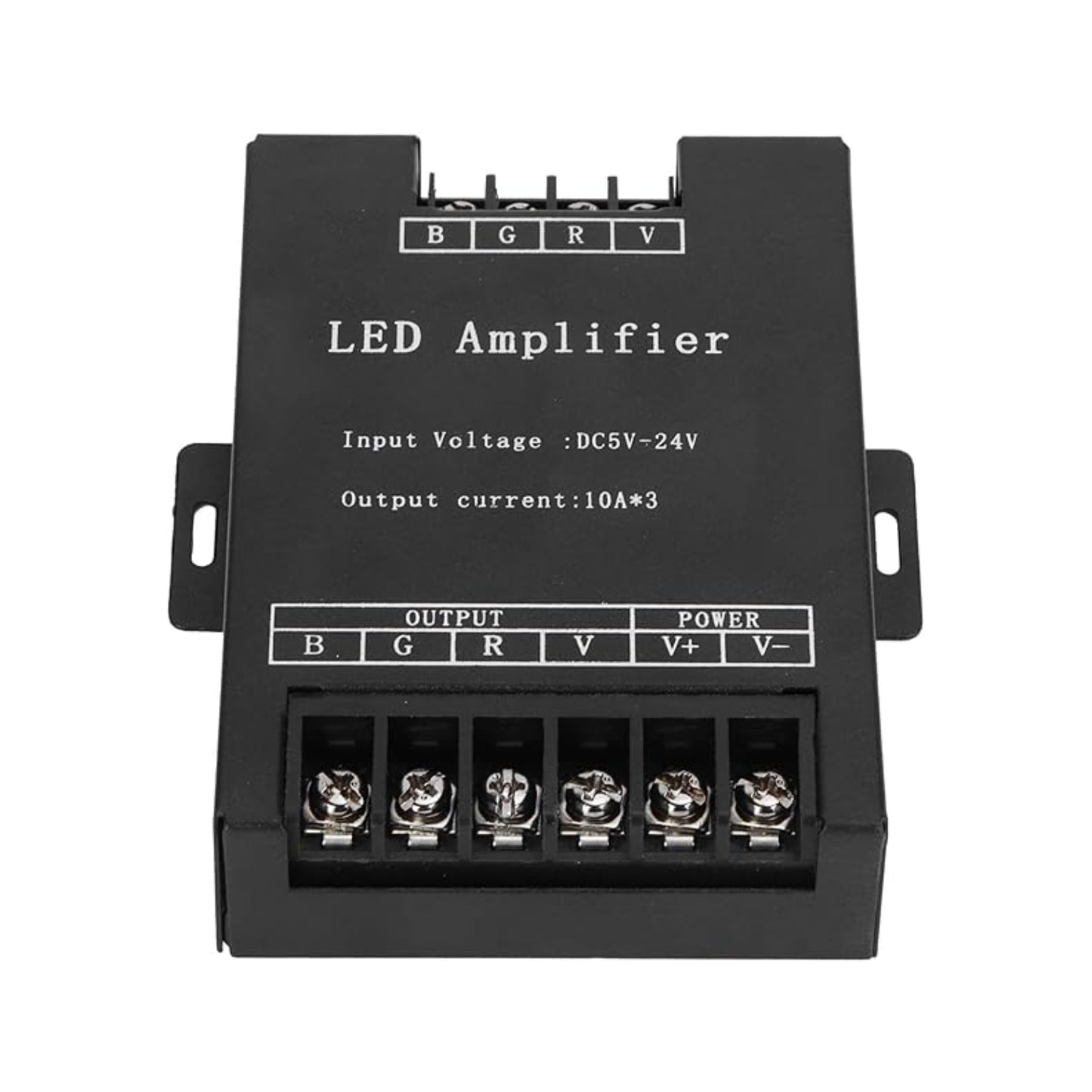 30A RGB LED Amplifier Controller 5V-24V Single-Color RGB Power Amplifier DC 5V-24V LED Strip Signal Booster Powerful LED Power Repeater Console For Single Colour RGB Lights - RS5395