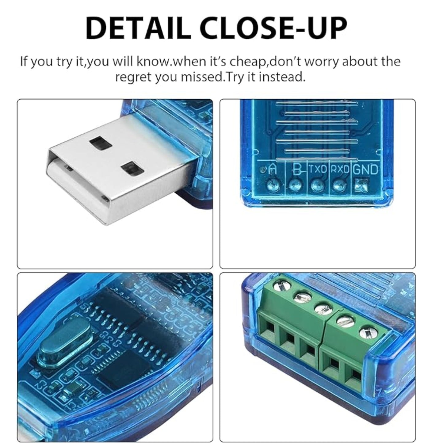 USB to RS485 Converter Adapter CH340/CH341 Supports All Windows Version - RS5667