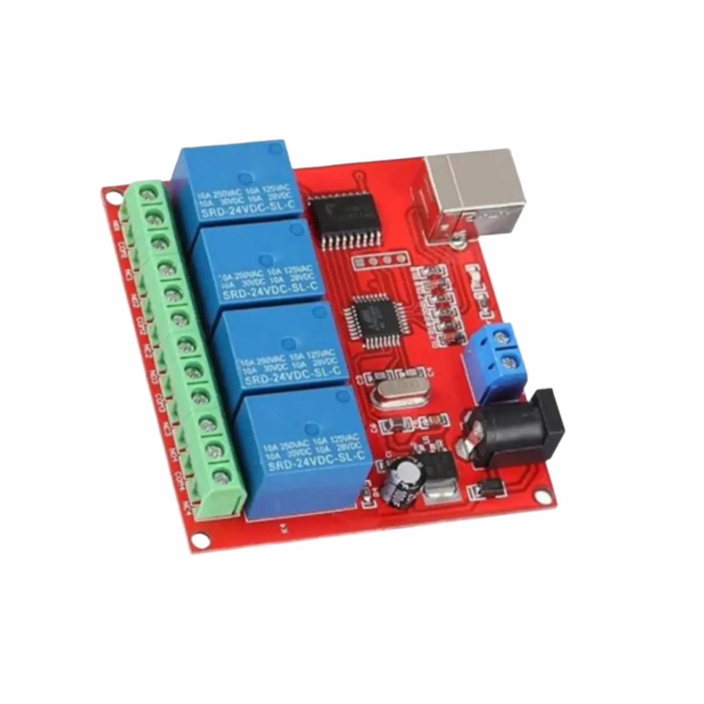 DC 5V 4 Channel Relay Module USB Control PC/PLC Controlled 4 Channel Relay USB Switch 4 Channel Relay Module With USB Interface For Computer PC and PLC Applications - RS6000