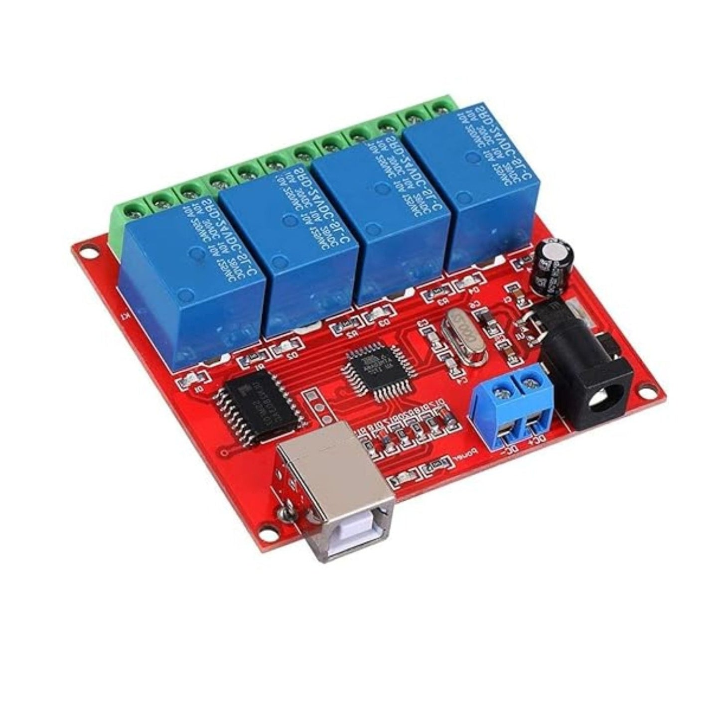 DC 5V 4 Channel Relay Module USB Control PC/PLC Controlled 4 Channel Relay USB Switch 4 Channel Relay Module With USB Interface For Computer PC and PLC Applications - RS6000