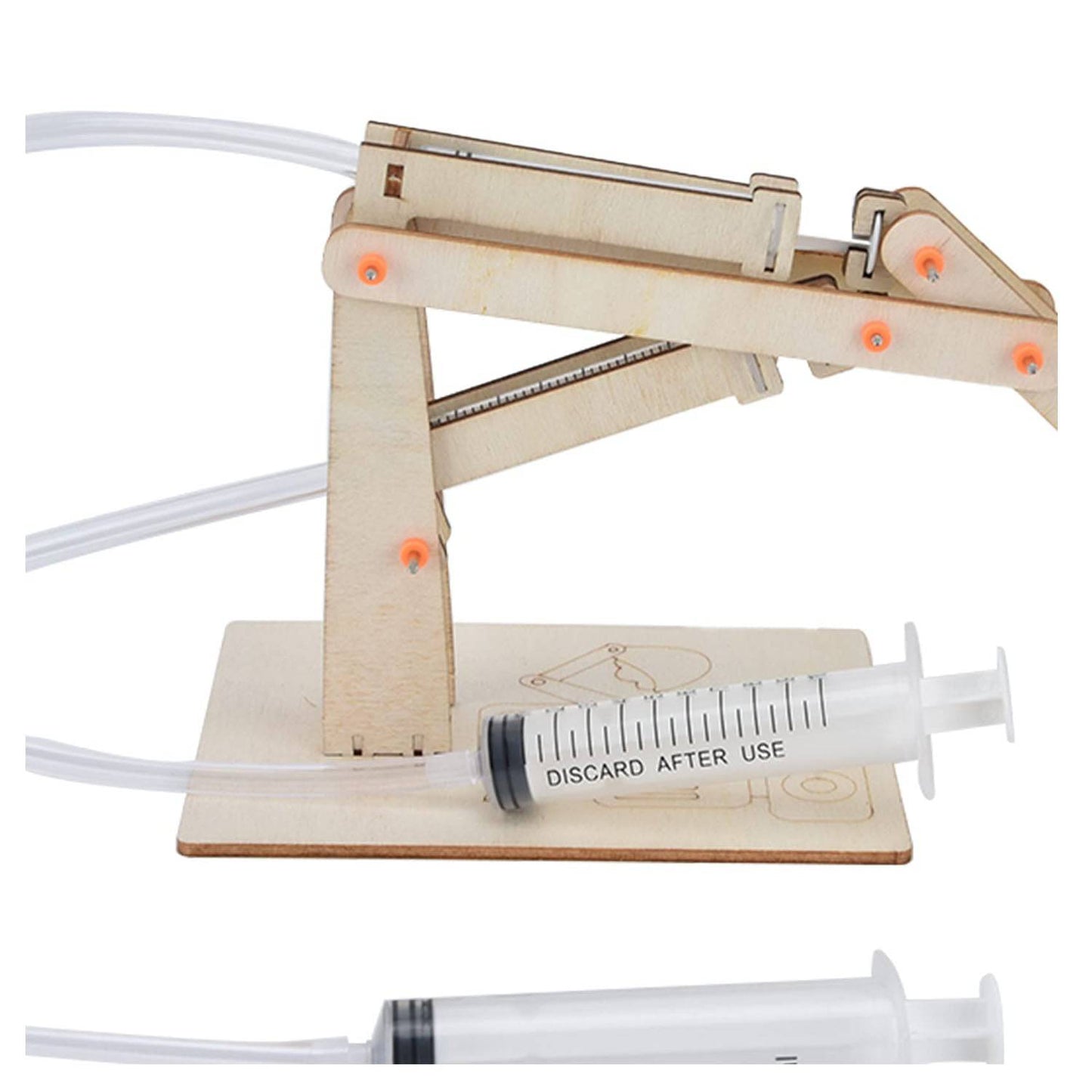 DIY Hydraulic Excavator STEM Kit Wooden Two Degree of Motion