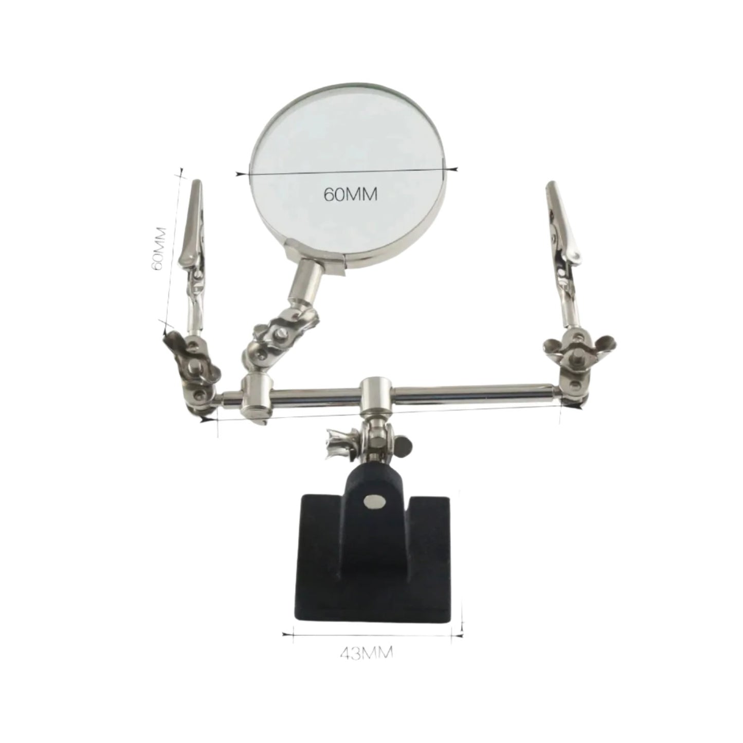60mm Welding Fixture With Magnifier Glass Multifunctional Fixture Portable Welding Fixture With Magnifying Glass Adjustable Welding Fixture For Precise Work Versatile Welding Fixture With Integrated Magnifying Glass - RS6566