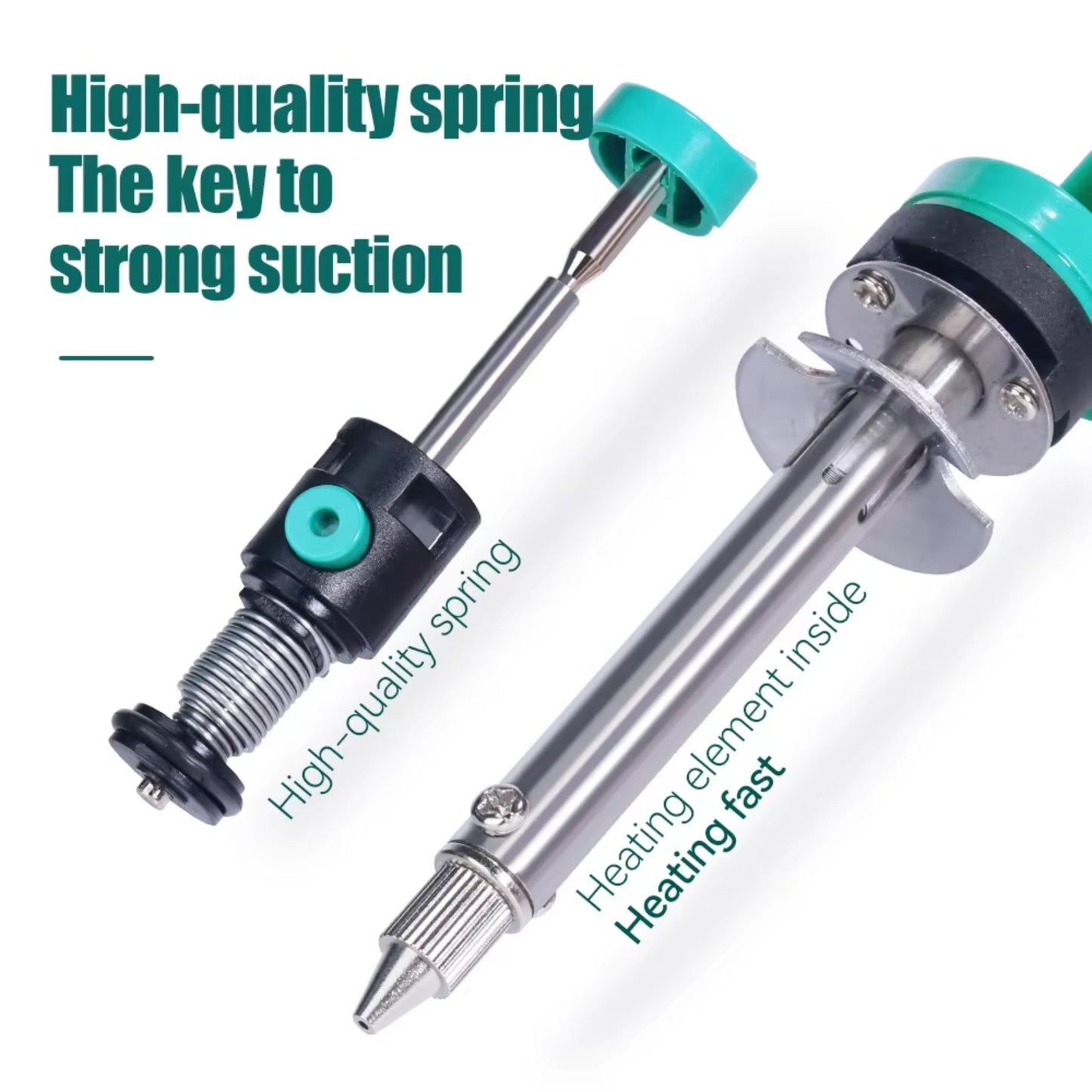 YIHUA 929D-V Desoldering Iron Desoldering Pump Electric Vacuum Desoldering Iron Tool Solder Sucker With Built-in Soldering Station and Adjustable Suction For PCB Repair SMD and Through Hole Components - RS6584