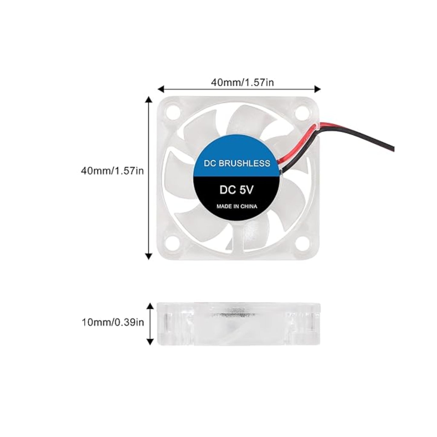 5V 4010 Cooling Fan 40x40x10mm Blue LED Cooling Fan With PWM Control High Airflow Cooling Fan With Small Silent Cooling Fan For PC Mini Cooling Fan Blue LED Quiet Computer Cooling Fan For Small Cases - RS6696