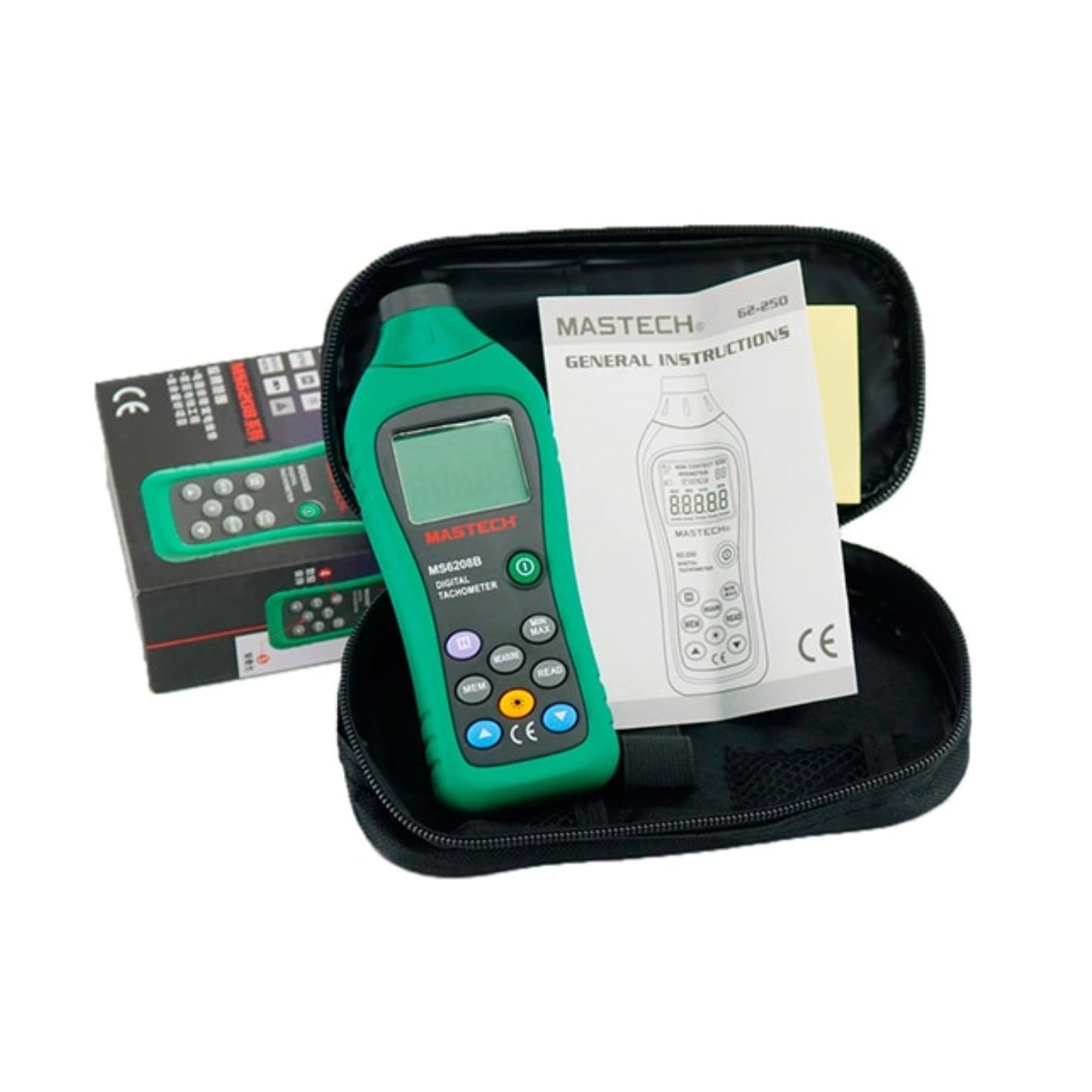 Mastech MS6208B Digital Tachometer MS6208B Non-Contact Digital Tachometer High Precision Digital Tachometer For Accurate RPM Measurement - RS6718