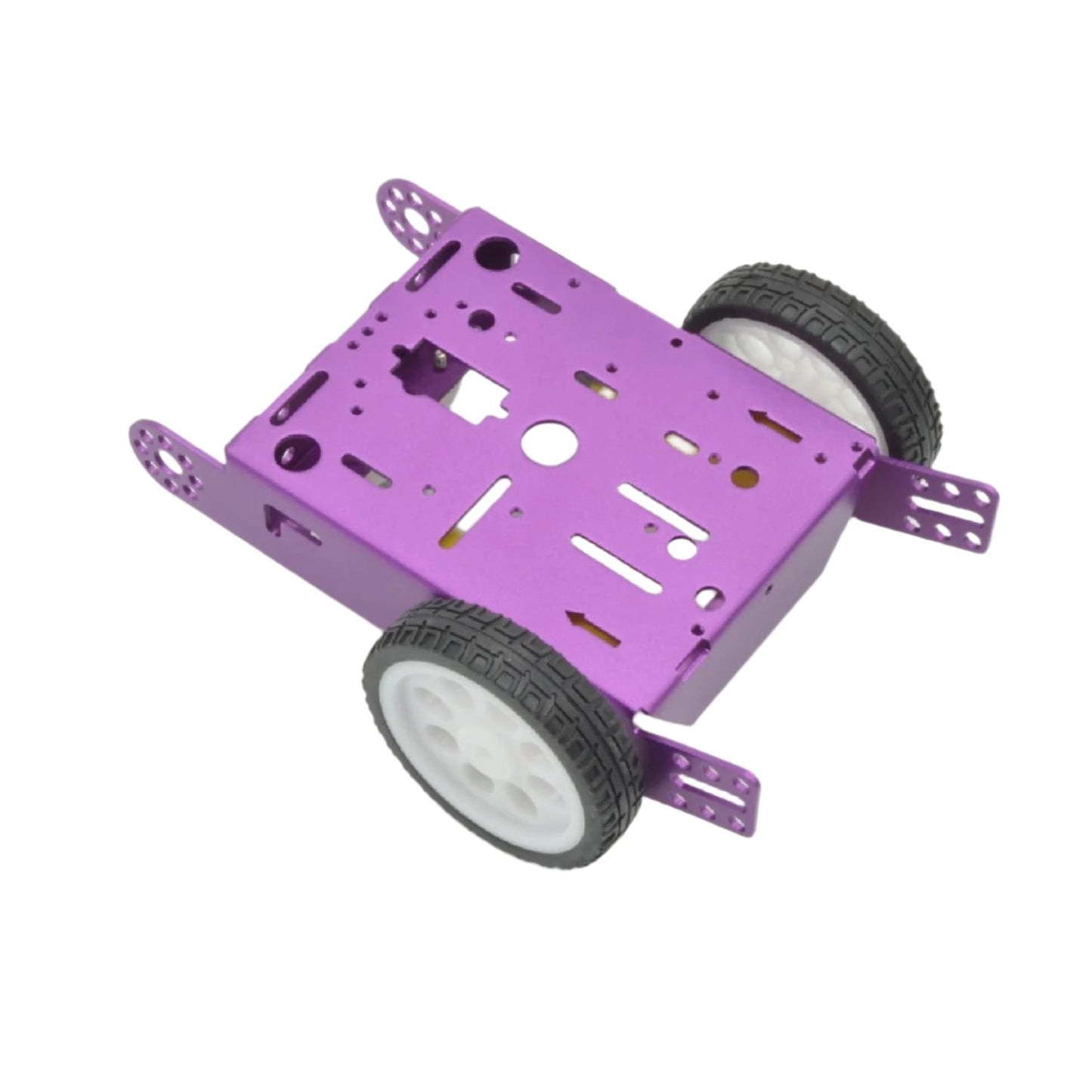 2WD Aluminum Robot Chassis DIY Robot Car Chassis High-Quality Aluminum Robot Chassis Lightweight and Durable Purple Aluminum Robot Chassis For Beginners - Purple - RS7023