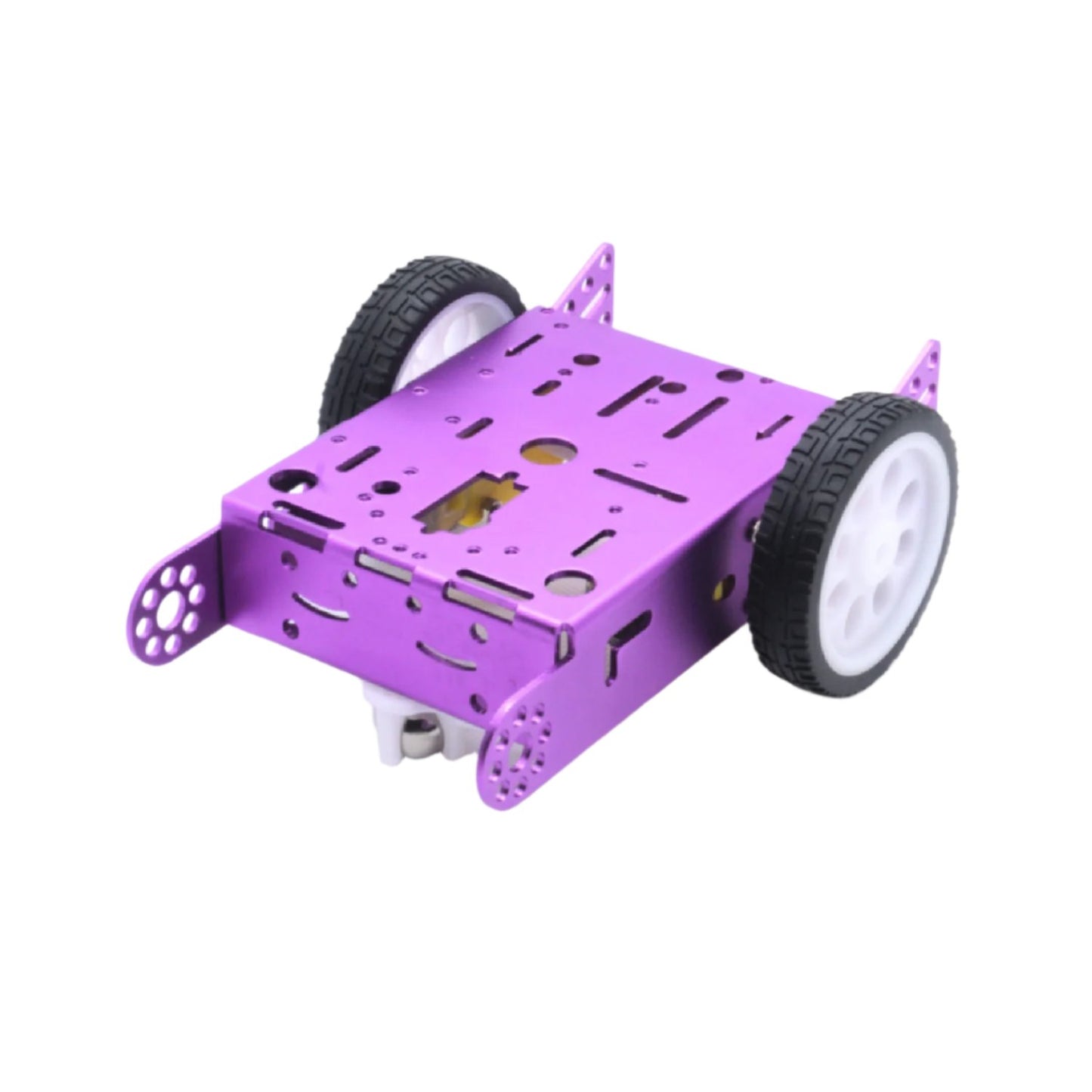 2WD Aluminum Robot Chassis DIY Robot Car Chassis High-Quality Aluminum Robot Chassis Lightweight and Durable Purple Aluminum Robot Chassis For Beginners - Purple - RS7023
