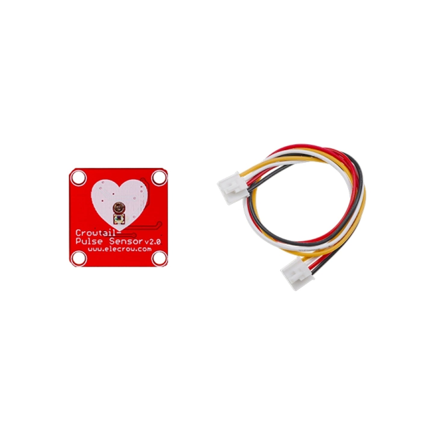 ELECROW Crowtail - Pulse Sensor 2.0 Heart Rate Monitor For Fitness Tracker Accurate Heart Rate Measurement Pulse Sensor -RS7051