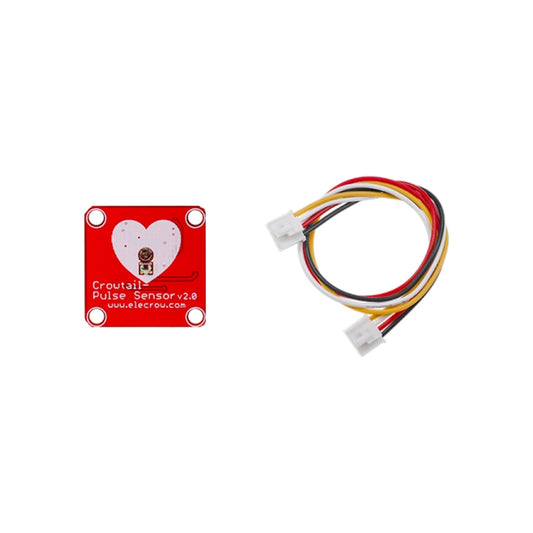ELECROW Crowtail - Pulse Sensor 2.0 Heart Rate Monitor For Fitness Tracker Accurate Heart Rate Measurement Pulse Sensor -RS7051
