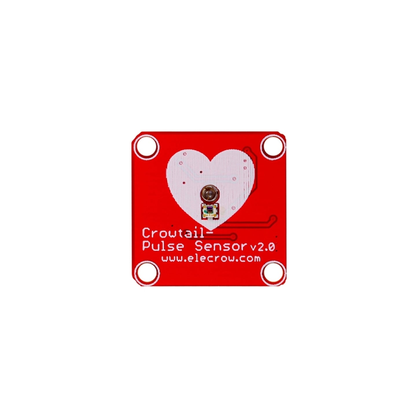ELECROW Crowtail - Pulse Sensor 2.0 Heart Rate Monitor For Fitness Tracker Accurate Heart Rate Measurement Pulse Sensor -RS7051