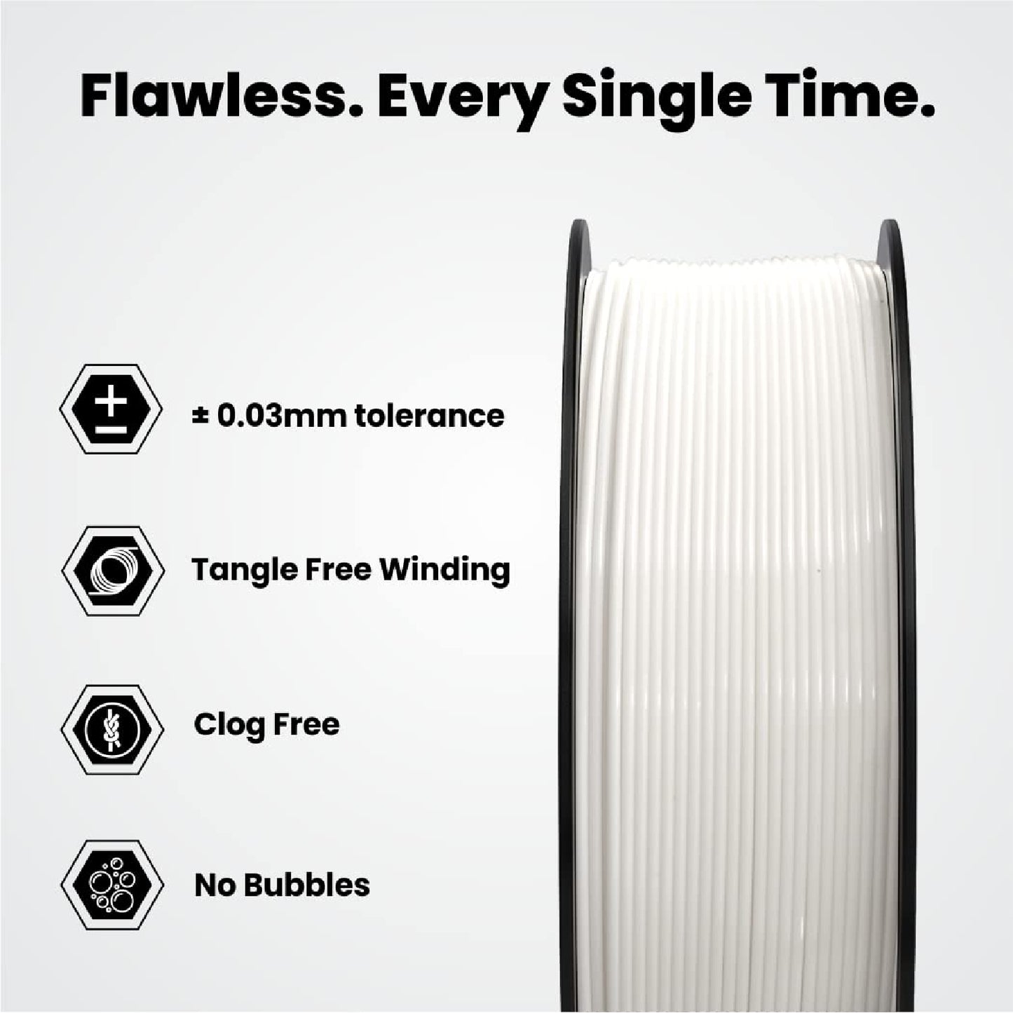 High-Speed Natural White PLA+ Filament - 1.75mm, 1kg