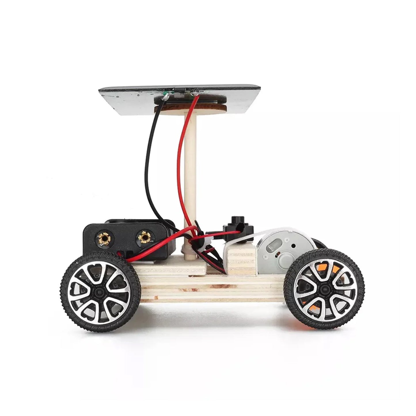 Wooden Solar Car STEM Kit DIY Solar Car Kit Educational Solar Car For Kids DIY Solar Car: Build Your Own Green Machine - RS6419
