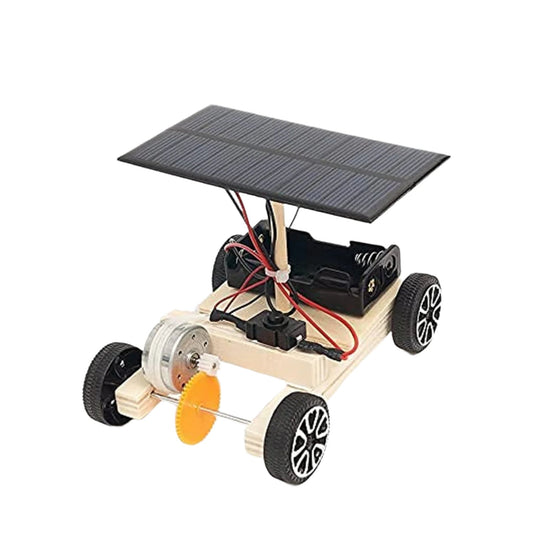 Wooden Solar Car STEM Kit DIY Solar Car Kit Educational Solar Car For Kids DIY Solar Car: Build Your Own Green Machine - RS6419
