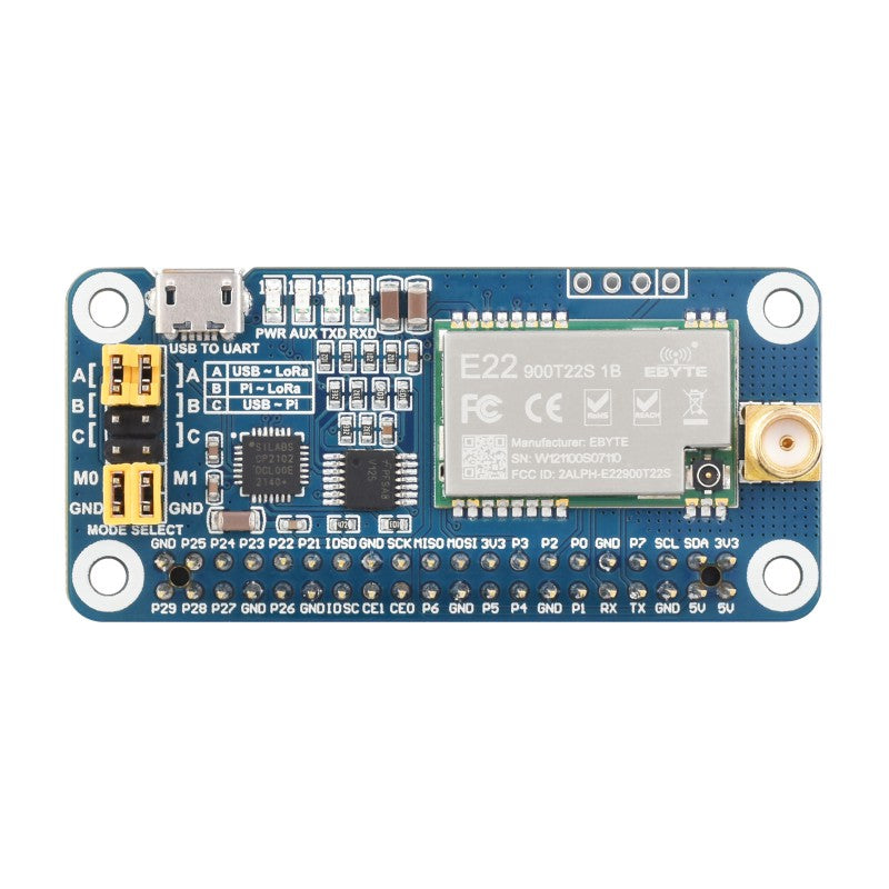 Waveshare SX1262 LoRa Expansion HAT Long Range 868MHz LoRa HAT For Raspberry Pi - RS8472