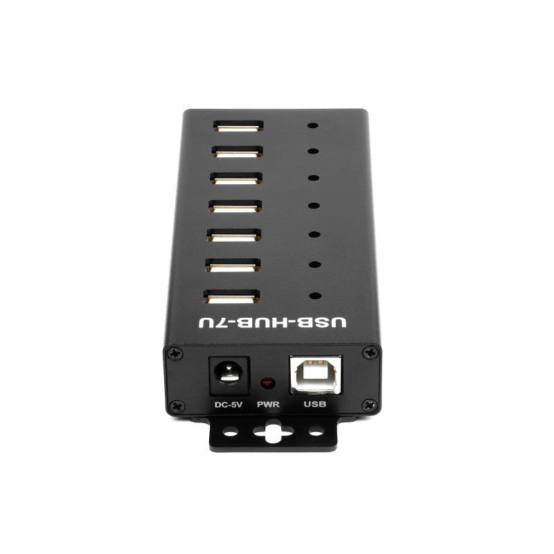 Waveshare 7-Port USB 2.0 Industrial Hub EU 7 x USB High-Speed Data Extension Hub For Industrial & Embedded Applications