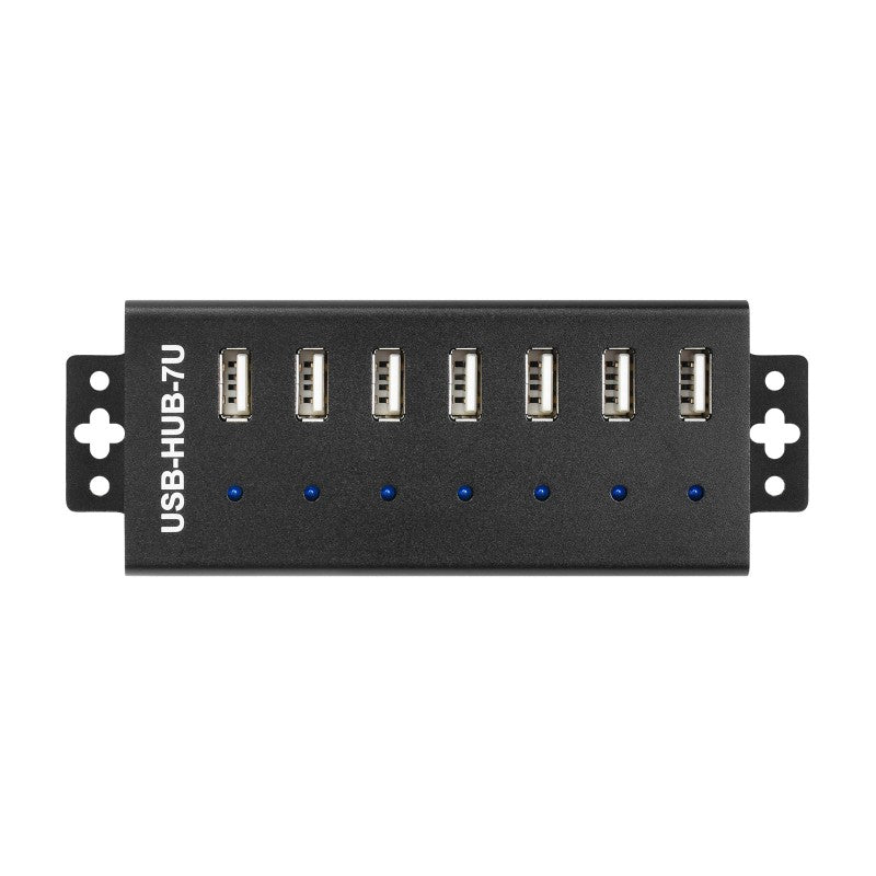 Waveshare 7-Port USB 2.0 Industrial Hub EU 7 x USB High-Speed Data Extension Hub For Industrial & Embedded Applications