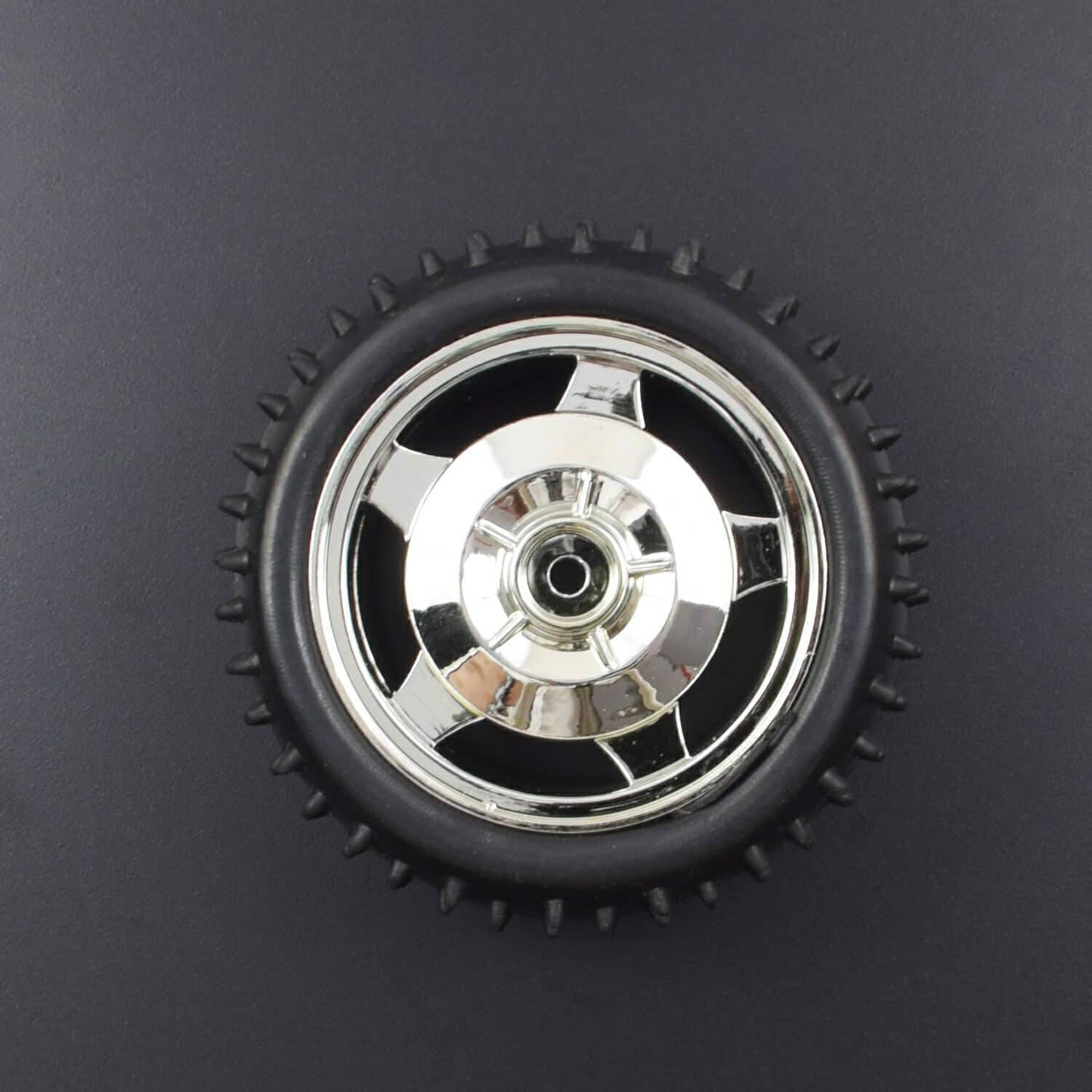 85MM Large Robot Smart Car Wheel For Arduino Robot 38MM Width Surface (Silver)- RS1984 - REES52